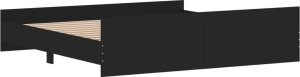 vidaXL vidaXL Rama łóżka z wezgłowiem i zanóżkiem, czarna, 200x200 cm 6