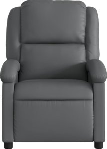 vidaXL Fotel rozkładany, szary, sztuczna skóra 3