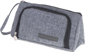 KIK Piórnik szkolny podwójny saszetka kosmetyczka szary 3