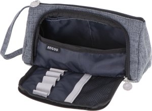 KIK Piórnik szkolny podwójny saszetka kosmetyczka szary 9