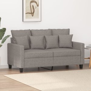 vidaXL vidaXL Sofa 2-osobowa, kolor taupe, 120 cm, tapicerowana tkaniną 1