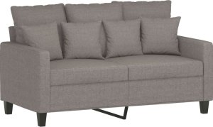 vidaXL vidaXL Sofa 2-osobowa, kolor taupe, 120 cm, tapicerowana tkaniną 2