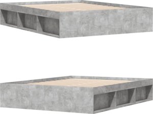 vidaXL Rama łóżka, szarość betonu, 140x200 cm 4