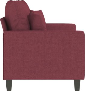 vidaXL vidaXL Sofa 2-osobowa, winna czerwień, 120 cm, tapicerowana tkaniną 4