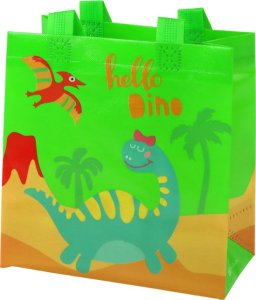 LeanToys Torba Prezentowa Dinozaur Zielona 23cm x 21,5cm x 11cm 1