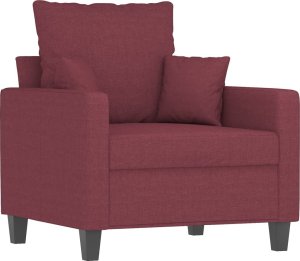 vidaXL vidaXL Fotel z podnóżkiem, winna czerwień, 60 cm, obity tkaniną 4