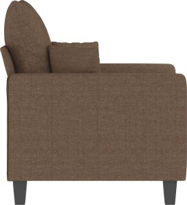 vidaXL vidaXL Fotel, brązowy, 60 cm, obity tkaniną 4