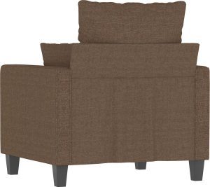 vidaXL vidaXL Fotel, brązowy, 60 cm, obity tkaniną 5