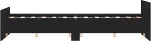 vidaXL vidaXL Rama łóżka z wezgłowiem i zanóżkiem, czarna, 140x190 cm 5
