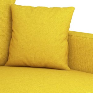 vidaXL vidaXL Sofa 2-osobowa, jasnożółta, 120 cm, tapicerowana tkaniną 6