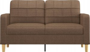 vidaXL vidaXL Sofa 2-osobowa, brązowa, 140 cm, tapicerowana tkaniną 11