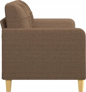 vidaXL vidaXL Sofa 2-osobowa, brązowa, 140 cm, tapicerowana tkaniną 12