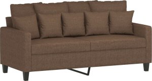 vidaXL vidaXL Sofa 2-osobowa, brązowa, 140 cm, tapicerowana tkaniną 2