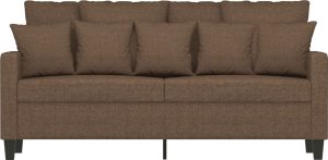 vidaXL vidaXL Sofa 2-osobowa, brązowa, 140 cm, tapicerowana tkaniną 3