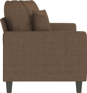 vidaXL vidaXL Sofa 2-osobowa, brązowa, 140 cm, tapicerowana tkaniną 4