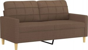 vidaXL vidaXL Sofa 2-osobowa, brązowa, 140 cm, tapicerowana tkaniną 10
