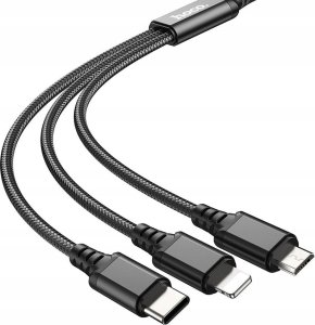 Kabel USB Partner Tele.com USB-A - Lightning 1 m Czarny (X76 Black) 3