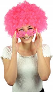 Teka Peruka afro XXL różowa 2