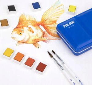 Teka Farba akwarelowa w kostce tropikalny żółty MILAN 2