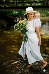 Little Frog Chusta tkana Little Frog - Linen Silver Wildness 4 (3.6 m.) 6