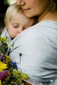 Little Frog Chusta tkana Little Frog - Linen Silver Wildness 4 (3.6 m.) 7