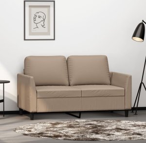 vidaXL vidaXL 2-osobowa sofa, kolor cappuccino, 120 cm, sztuczna skóra 1