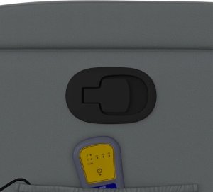 vidaXL Rozkładany fotel masujący, szary, obity sztuczną skórą 10