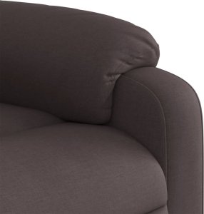 vidaXL Fotel rozkładany, ciemnobrązowy, obity tkaniną 8