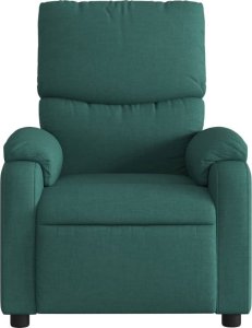 vidaXL Rozkładany fotel masujący, ciemnozielony, obity tkaniną 4