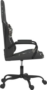 Fotel vidaXL vidaXL Fotel gamingowy, czarny i moro, sztuczna skóra 4