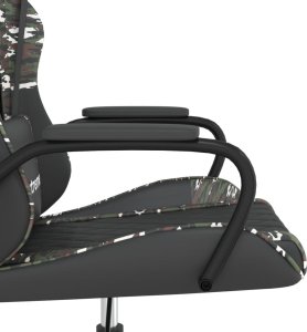 Fotel vidaXL vidaXL Fotel gamingowy, czarny i moro, sztuczna skóra 8