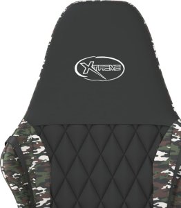 Fotel vidaXL vidaXL Fotel gamingowy, czarny i moro, sztuczna skóra 10