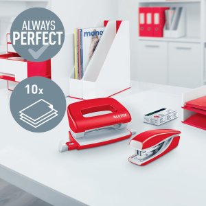 Zszywacz Leitz Zszywacz + dziurkacz Mini NeXXt WOW red 2