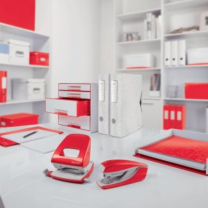 Zszywacz Leitz Zszywacz + dziurkacz Mini NeXXt WOW red 5