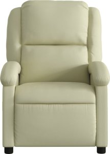 vidaXL Rozkładany fotel, kremowy 6