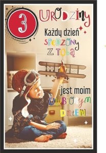 Teka Kartka okoliczno¶ciowa Urodziny 3 chłopiec 1