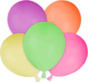 Arpex Balony pastelowe fluorescencyjne 12,5cm 100szt 5