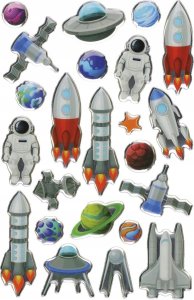 Teka Naklejki żywica kosmos 23szt mix 2