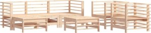 vidaXL 7-częściowy zestaw mebli ogrodowych, lite drewno sosnowe 2