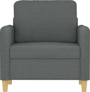 vidaXL vidaXL Fotel, ciemnoszary, 60 cm, obity tkaniną 3