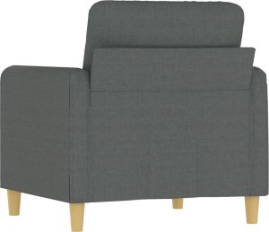 vidaXL vidaXL Fotel, ciemnoszary, 60 cm, obity tkaniną 5