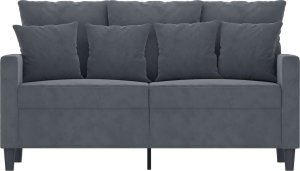 vidaXL vidaXL Sofa 2-osobowa, ciemnoszary, 120 cm, tapicerowana aksamitem 3