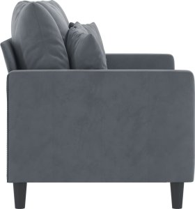 vidaXL vidaXL Sofa 2-osobowa, ciemnoszary, 120 cm, tapicerowana aksamitem 4