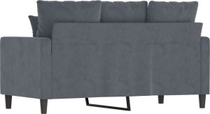 vidaXL vidaXL Sofa 2-osobowa, ciemnoszary, 120 cm, tapicerowana aksamitem 5