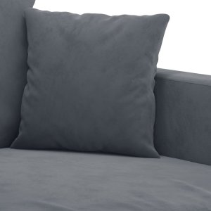 vidaXL vidaXL Sofa 2-osobowa, ciemnoszary, 120 cm, tapicerowana aksamitem 6