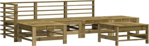 vidaXL vidaXL 6-cz. zestaw mebli ogrodowych, impregnowane drewno sosnowe 2