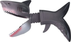 LeanToys Zabawka Gryząca Chwytacz Rekin Sprężyna Szary 2