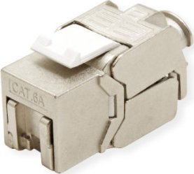 TRITON VALUE Cat.6A (Class EA) Keystone, RJ-45, ekranowany, srebrny, beznarzędziowy 1