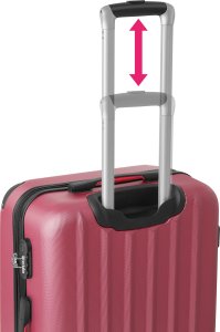 Tectake Zestaw walizek Cleo 4-częściowy z wagą bagażową - bordowy 3