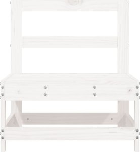 vidaXL Ogrodowe siedziska środkowe, białe, 2 szt., lita sosna 4